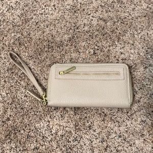 Cream Wristlet Wallet!